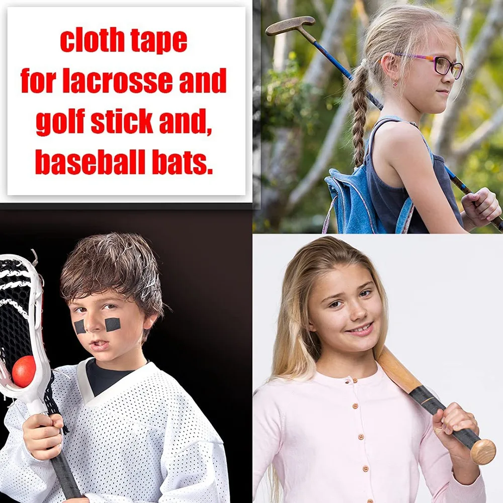 A65G-2Pack Hockey Tape Multipurpose Cloth Tape Roll For Ice Roller Hockey Stick Handle Protector Gifts Sports Gear