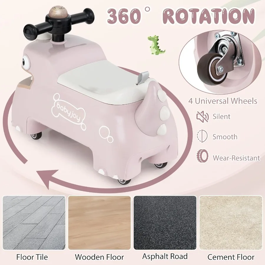 幼児用乗用玩具、足で押すスライドカー、シート下収納付き、ライト、音楽＆ホーン、4つのユニバーサルホイール、子供用乗用玩具