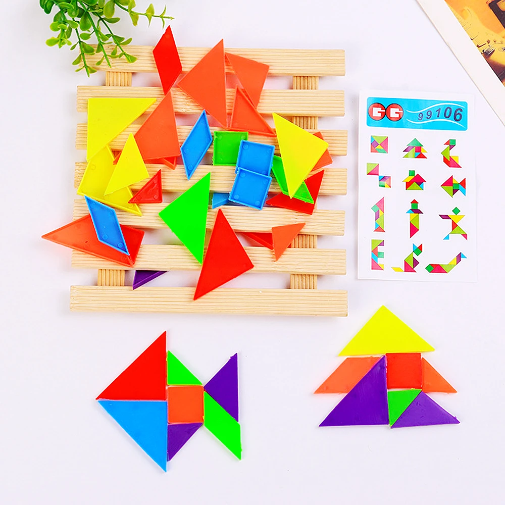 20 Pcs Mini Tangram Puzzles Game Kids Birthday Baby Shower Party Favors Keepsake Pinata Fillers Kindergarten Carnival Prizes