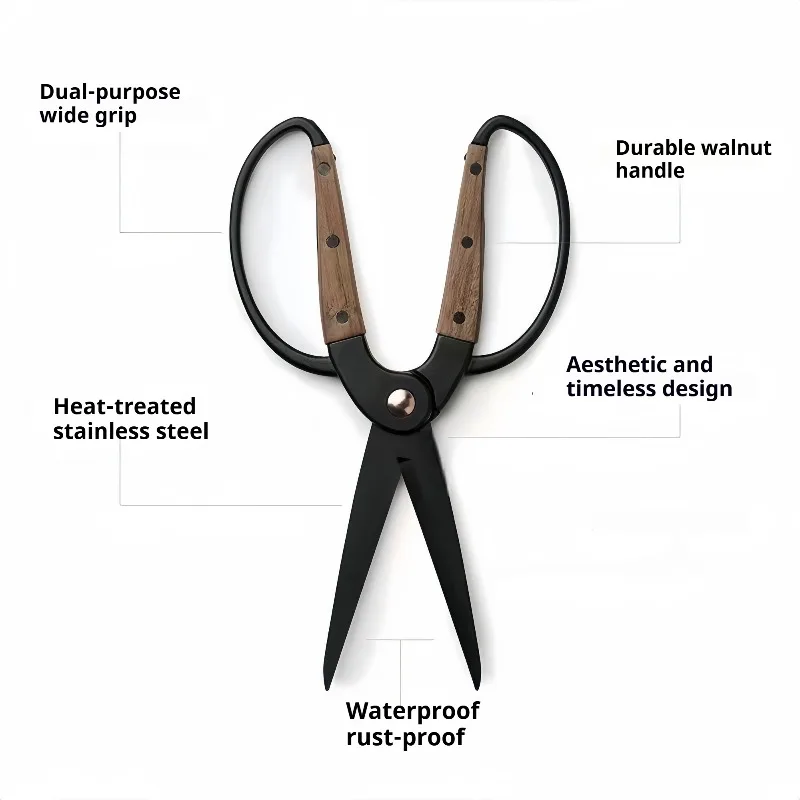 Stainless Steel Waterproof Garden Scissors Convenient Durable Flower Arranging Pruning Shears Plant Trimming Bonsai Cutting Tool