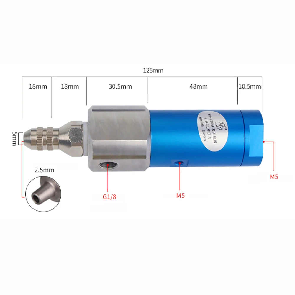 MY230 Precision Plunger Valve Suction Type Single Liquid Dispenser Low and Medium Viscosity Glue Dispensing Valve