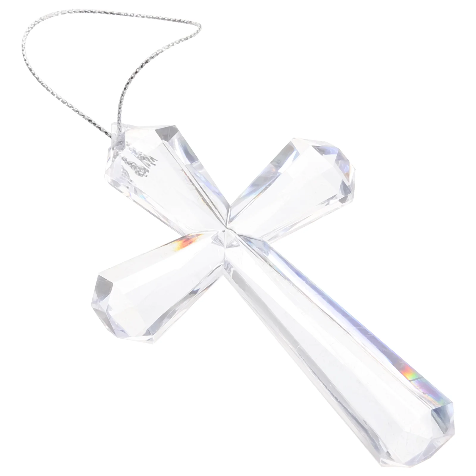 Festoon Transparent Cross Christmas Pendant Decorations Outdoor Religious Ornaments Acrylic