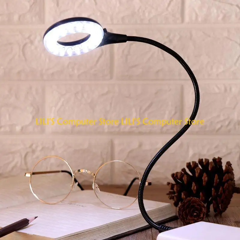 A52B Ring LED Light USB Table Desk Lamp 5V Bright Bulb Flexible GOOSKECK Réglable