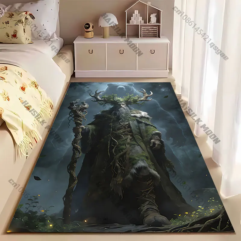 Nature magic power ancient spirit carpet Yoga living room room decor children's crawling mat doormat area rug games mat