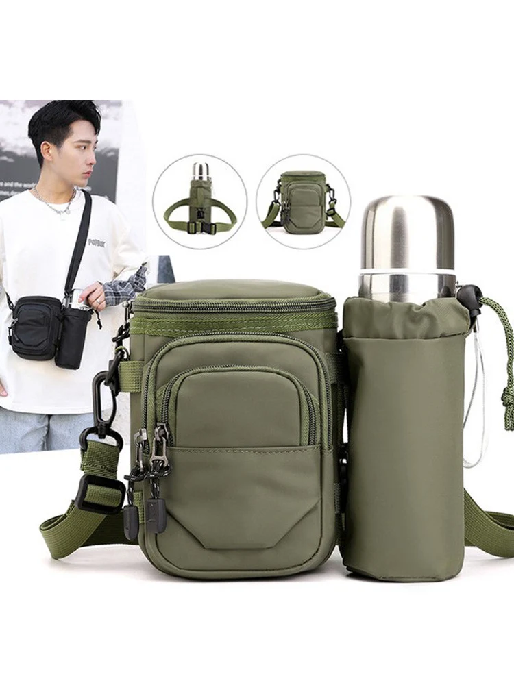 

Сумка через плечо из ткани быка для мужчин среднего возраста и ли, спортивный повседневный держатель для бутылки с водой, водонепроницаемая сумка на одно плечо