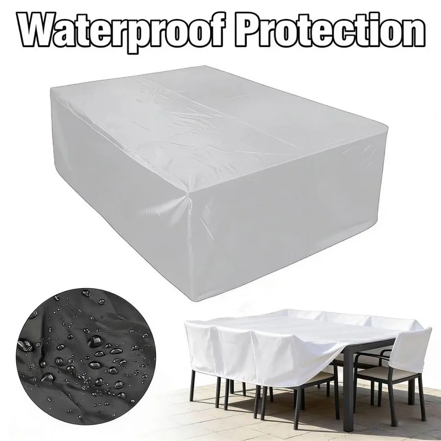 210D Wasserdichte Staubdichte Universelle Outdoor-Möbelabdeckung für Terrasse und Garten in Allen Größen Erhältlich – Detail 9