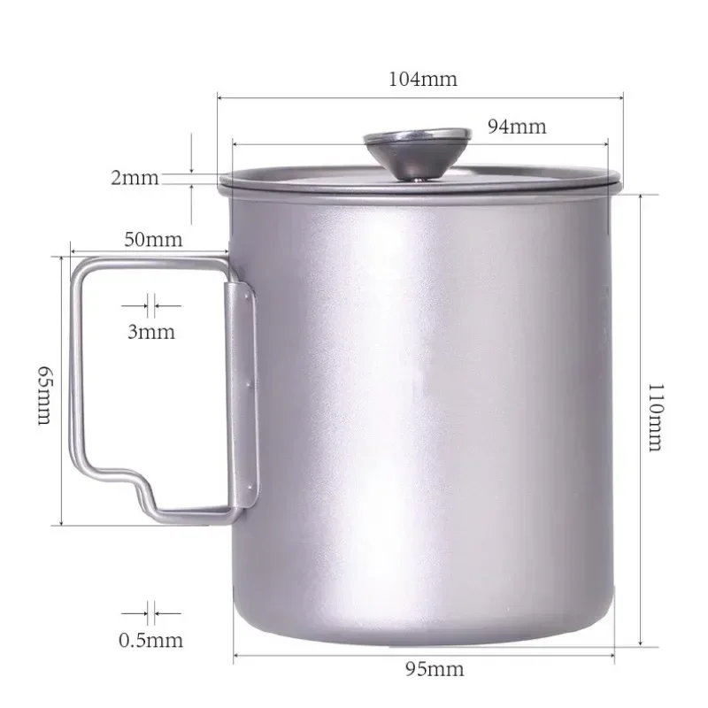 Pure Titanium Press Pot Extruded Coffee Pot 750ML Stainless Steel Filter Screen