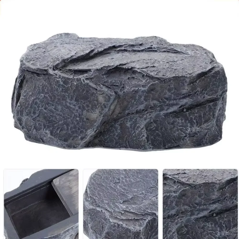 Sight Secret Rock Stone Shape Key Safe Box Hidden Storage Compartment for Home Garden RV Spare Key Safe