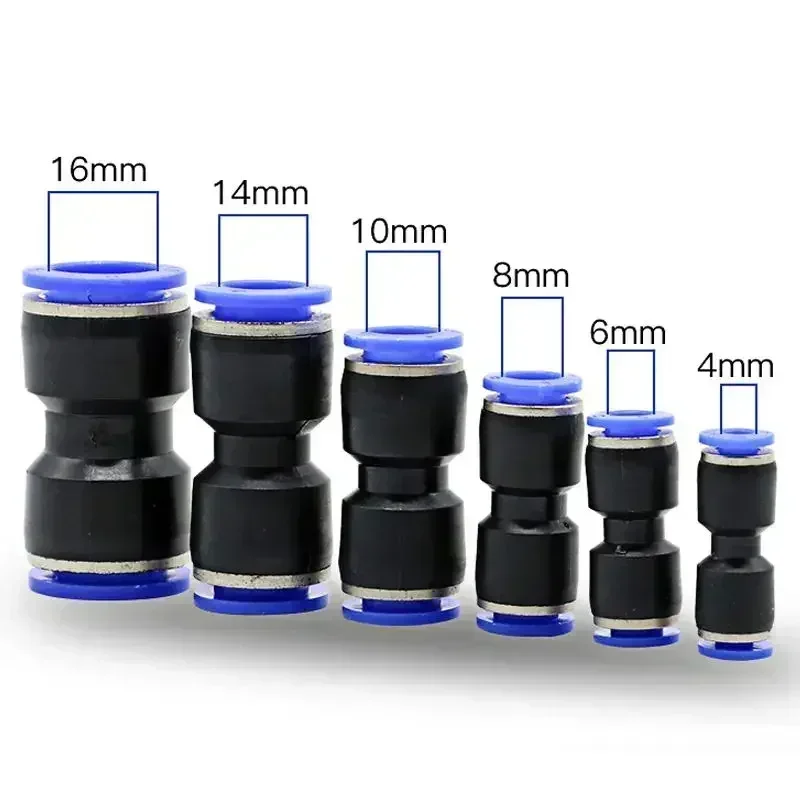 Pneumatic Fittings Quick Connector Air Hose Tube Connectors Plastic PU PY 4mm 6mm 8mm 10mm 12mm Push Into Pluglug