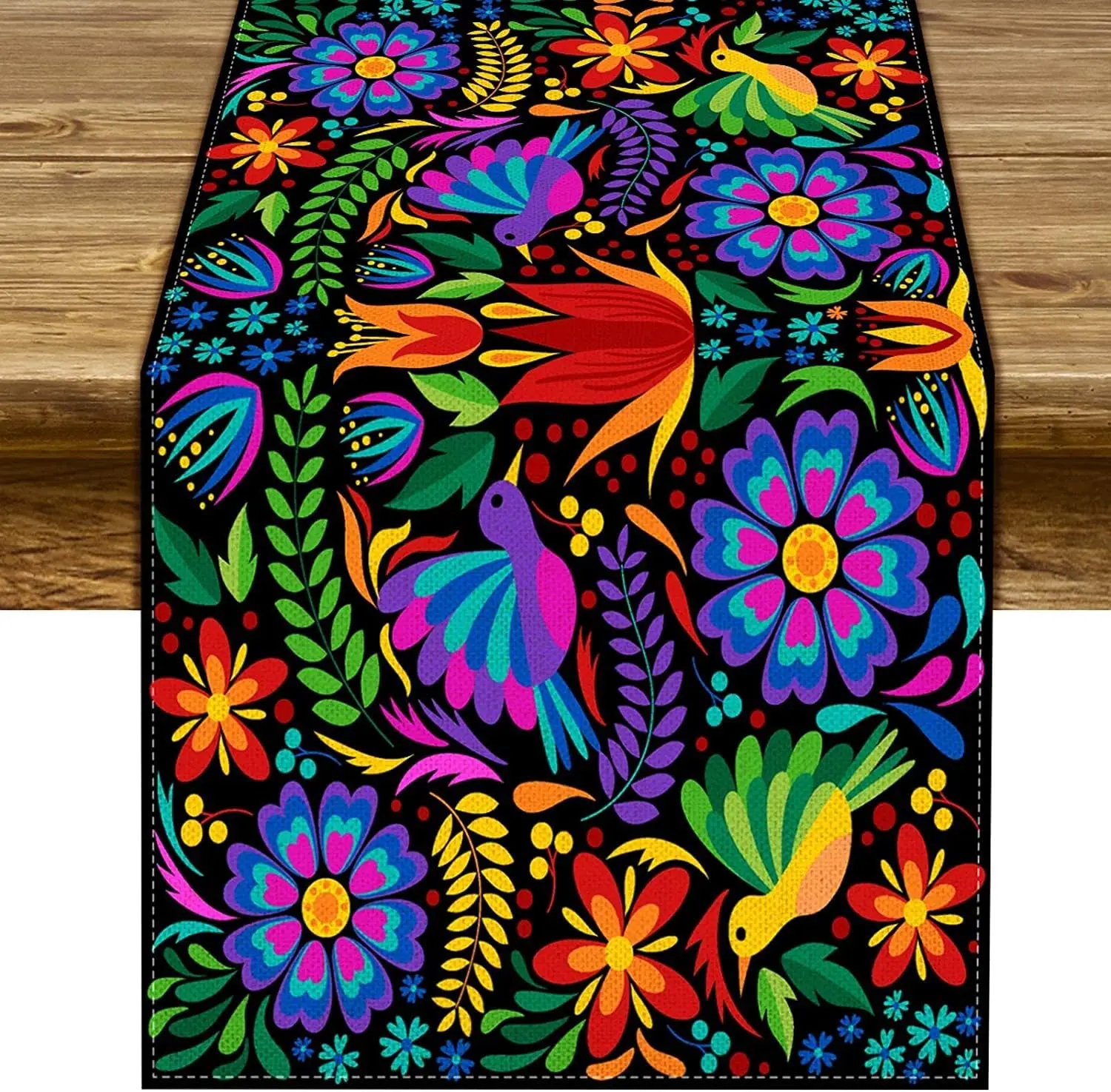 Mexican Fiesta Table Runner Mexico Dia De Los Muertos Decoration Day of The Dead table runner Home Kitchen Dining Party Decor