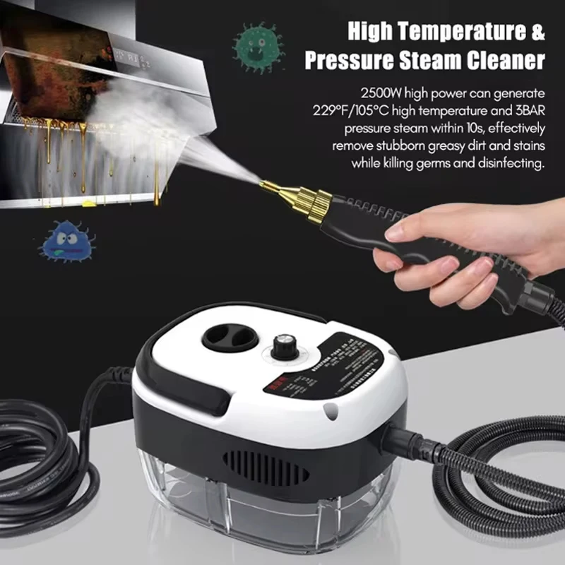 2500W Steam Cleaner High temperature Jet Washer Range Hood for Kitchen Air Conditioner Car Cleaning Machine Home Appliances