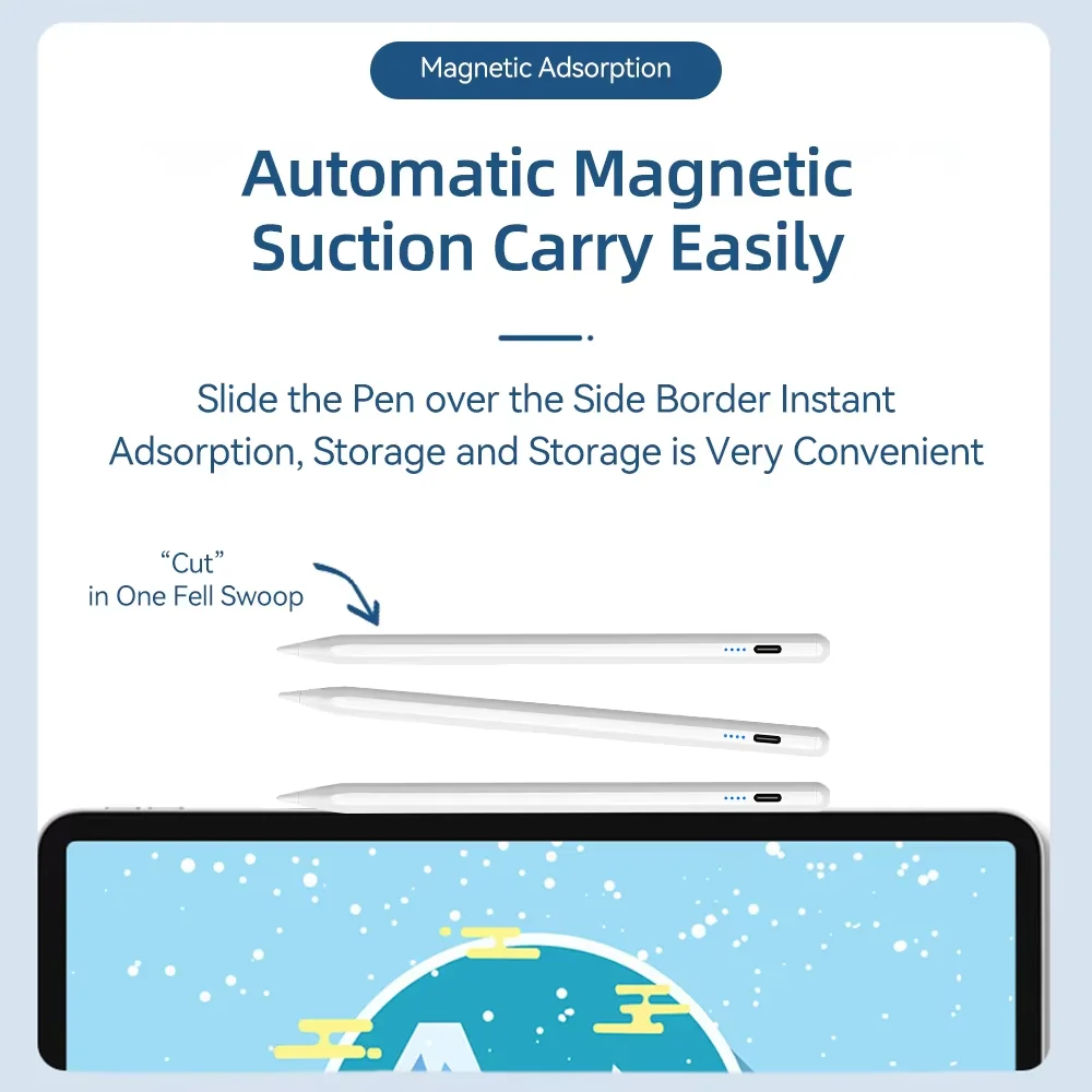 Stylus Pen For Apple 2024 iPad Air 6 11 13 M2 Pro 13 11 M4 5/6/7/8/9/10th Gen Air 3/4/5/6 Mini 5 6 7 with Palm Rejection image 5
