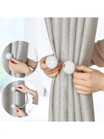 1/2PCS Perla Clip magnetica per tende Supporti per tende Clip per fibbia posteriore Clip per appendere la palla Fibbia per cravatta posteriore Accessori per decorazioni per tende