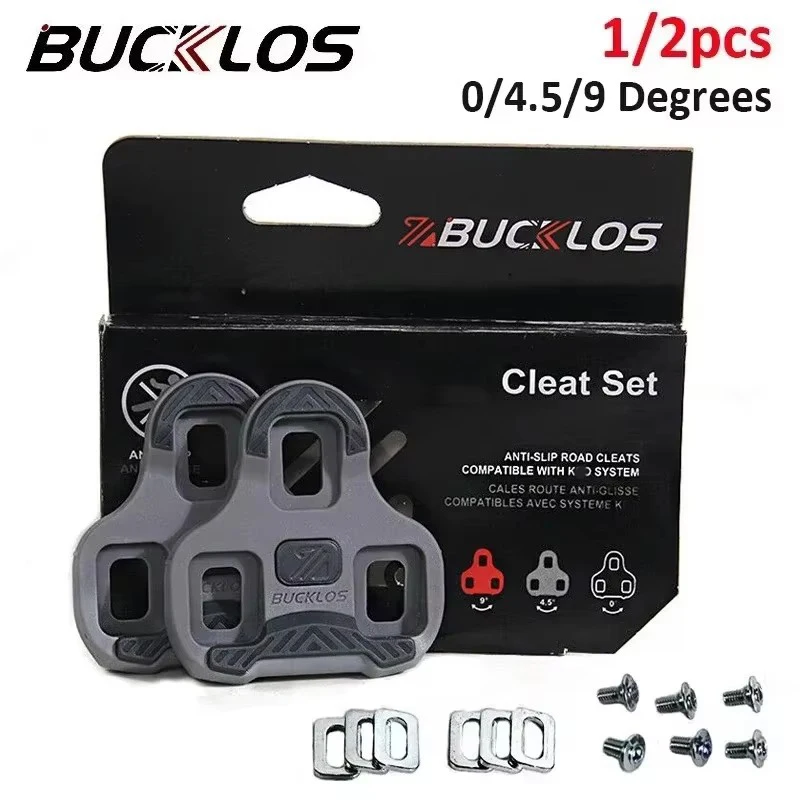 

BUCKLOS for KEO Cleats Float Road Bicycle Pedal Cleat for Look Keo System Cycling Shoe Bike Self Locking Pedal Cleats 4.5° 1/2pc