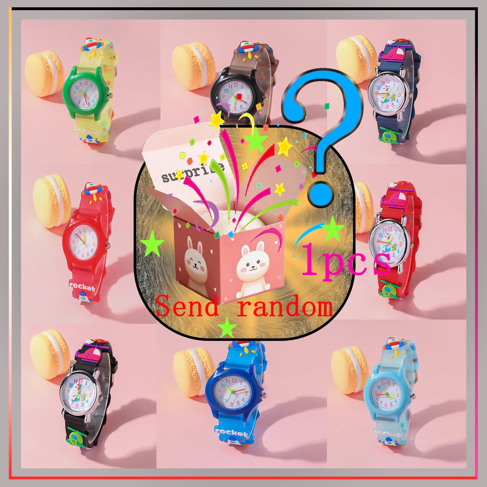 Surprise blind box new cute casual multiple styles high-value candy color men's watch blind box birthday gift Halloween gift