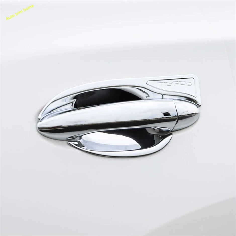 ABS Chrome Door Handle Bowl Rearview Mirror Decor Cap Rain Eyebrow Rear Window Wiper Cover Trim For Chery Tiggo 8 Pro 2021 2022