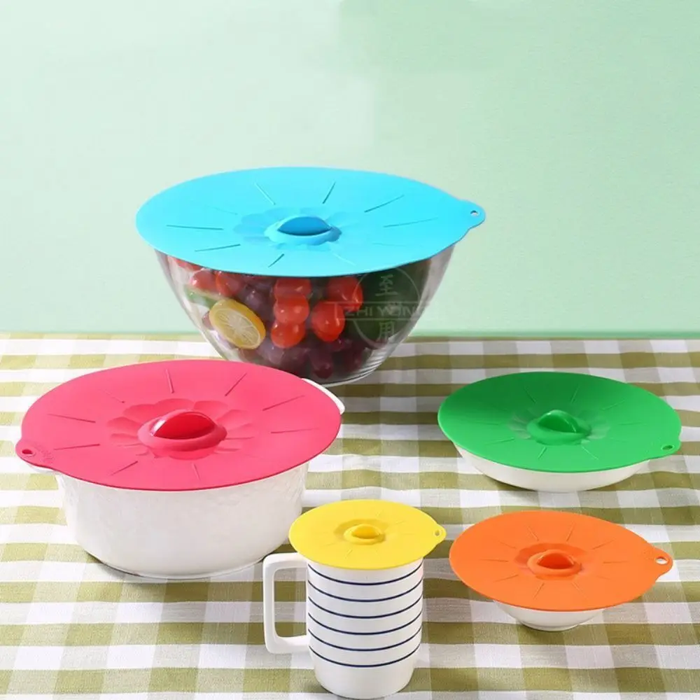 Silicone 1Pcs/set Universal Keep Fresh Sealed Heat Resistant Food Lid Storage Cover Microwave Cover Kitchen Gadgets