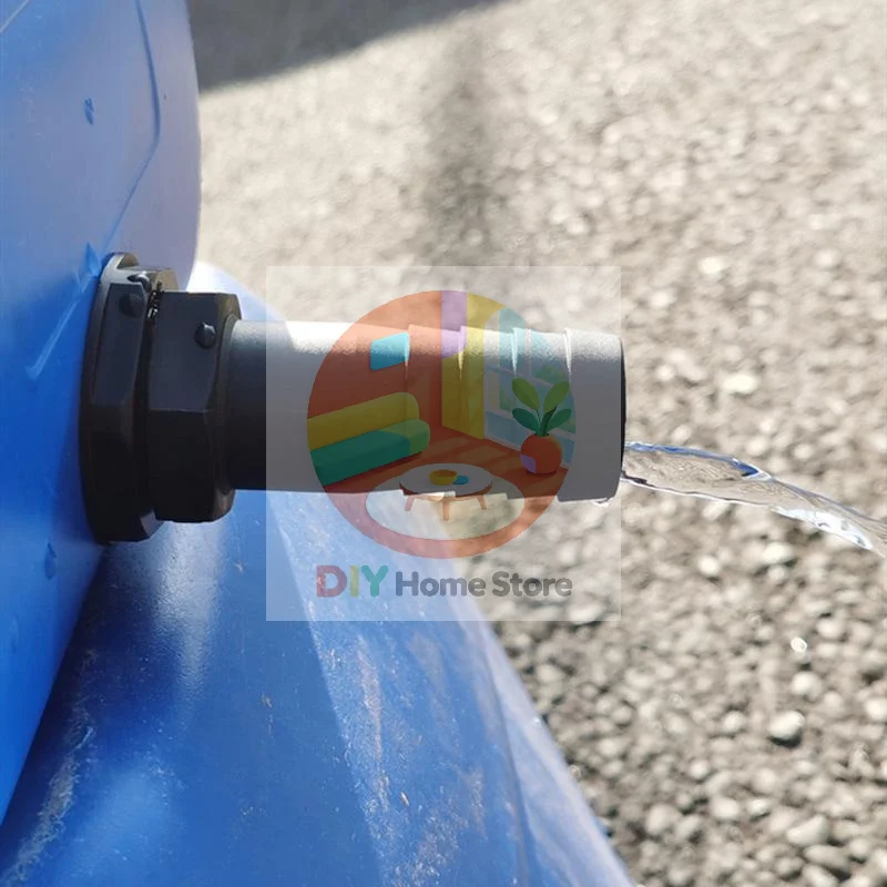 Mounted Rainwater Collection Overflow Connector 25mm Barbed Pipe Fits 1in BSP Thread for DIY Rain Harvesting Projects