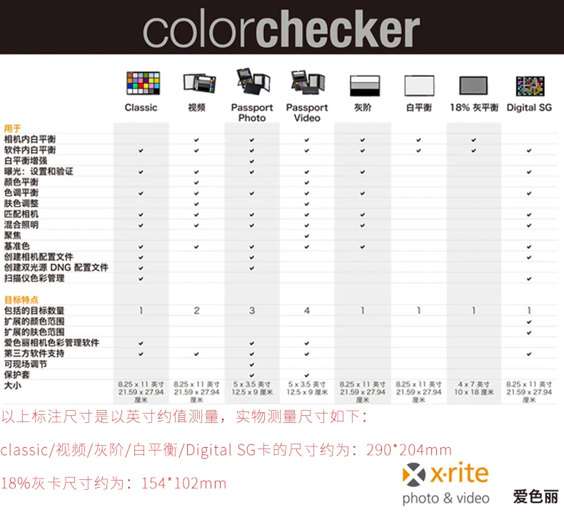 24 Colorchecker Calibrite ColorChecker Classic 290*204mm Standard X-rite Original Accurate Data and Accurate Color