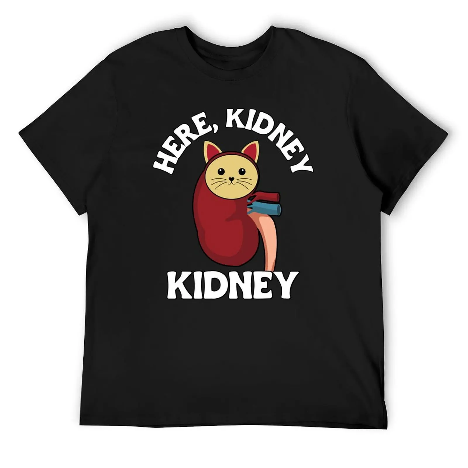 Funny Kidney Donor Or Transplant Here Kidney, Kidney Cat Pun Kidney Cancer Awareness T-Shirt