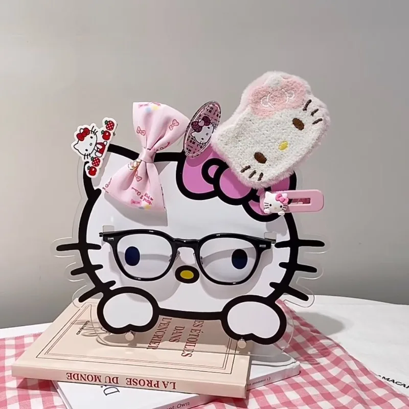 

Hello Kitty Anime Kawaii Sanrio Ins Fashion Storage Rack Acrylic Desktop Decoration Cute Cartoon Lovely Doll Pendant Gifts