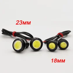 2x Car LED Signal Bulb COB Auto DRL Daytime Running Light Eagle Eye Fog Lamp Brake Reverse Parking Styling Yellow Red 18MM 23MM