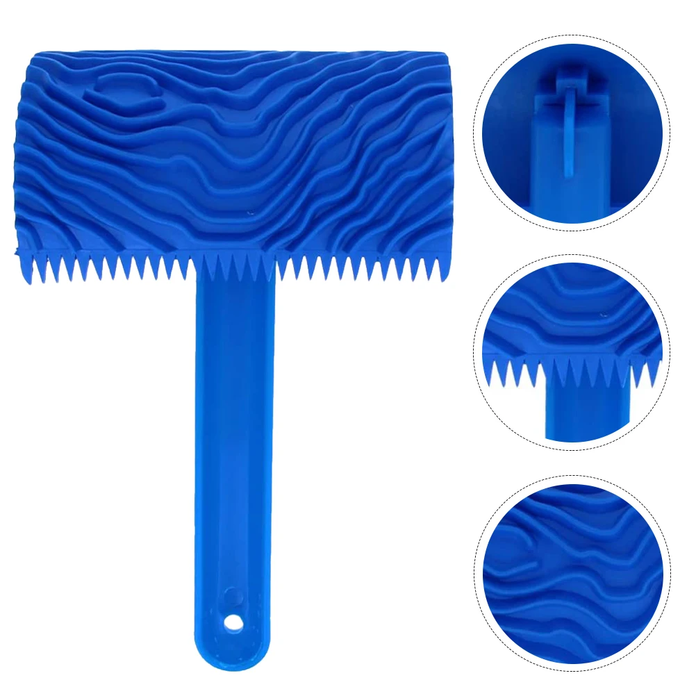 

Wood Grain Tools Painting Blue Graining Pattern Roller DIY Wall Decoration Reusable Safe Durable Clean