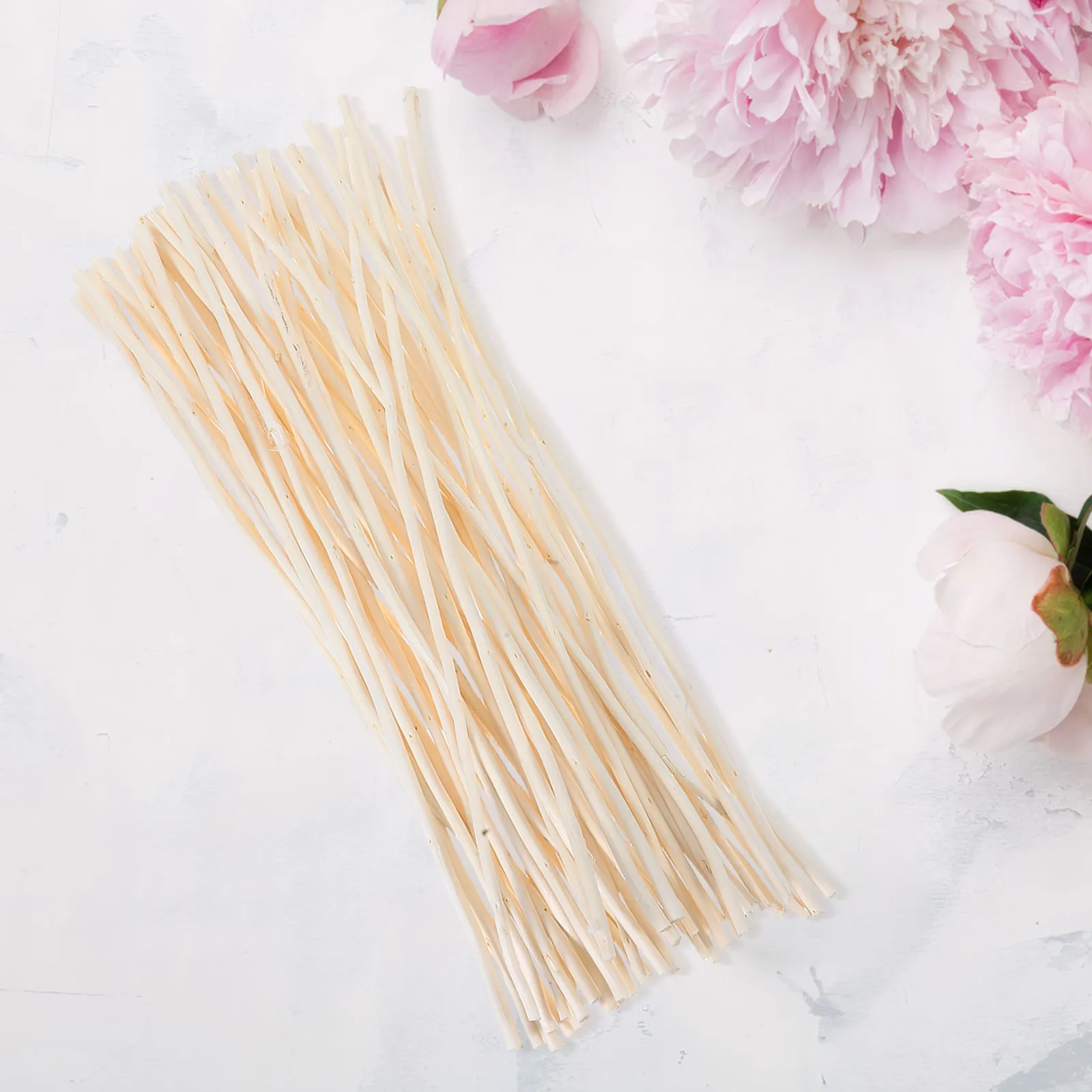 50Pcs Natural Dried Dragon Willow Twigs White Curly Stems Vase Filler Wabi Sabi Decor Modern Rustic Home Office Floral