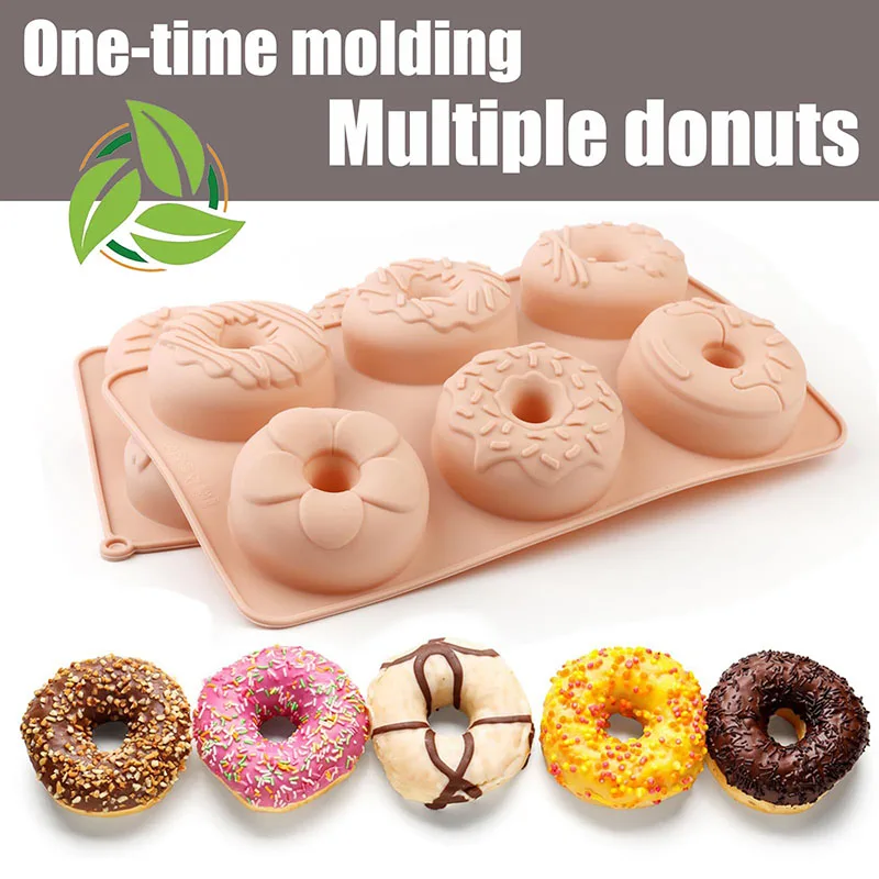 6-Cavity Donut Pans Nonstick Donut Mold BPA FREE Dishwasher Safe Silicone Heat Resistant Air Fryer Doughnut Pan for Baking Tools