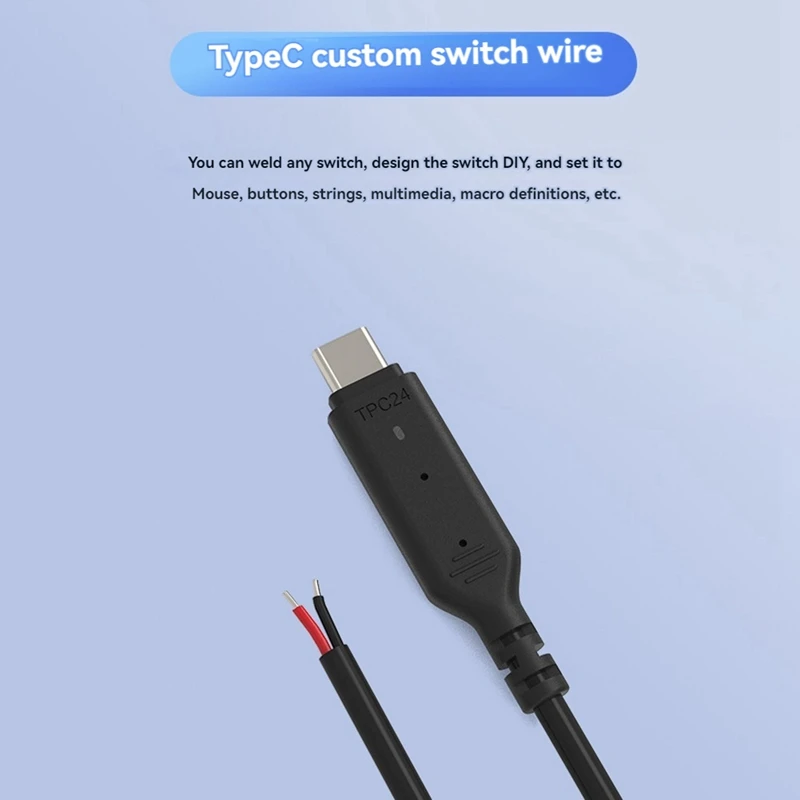 USB Type-C Male Female Plug Power Supply Charger Connector Cable Repair Cable Welding Type Wire 4 Core Cable-A13G
