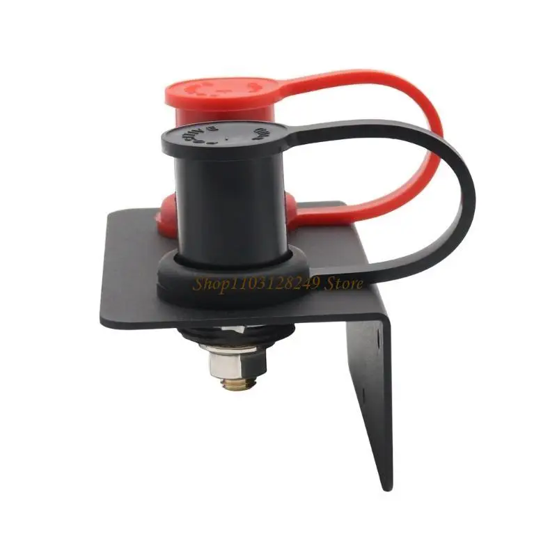 N5KD Battery Jump Post Starter Remote Battery Terminals Relocation with Mounting Bracket Waterproof Cover for Lawn Mower