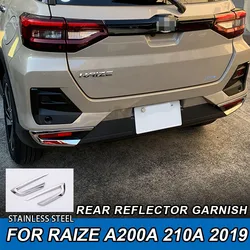 Car Accessories for Toyota Raize A200A/210A 2019 Stainless Steel Car Exterior Trim 2PCS Rear Reflector Garnish Protectors Trim