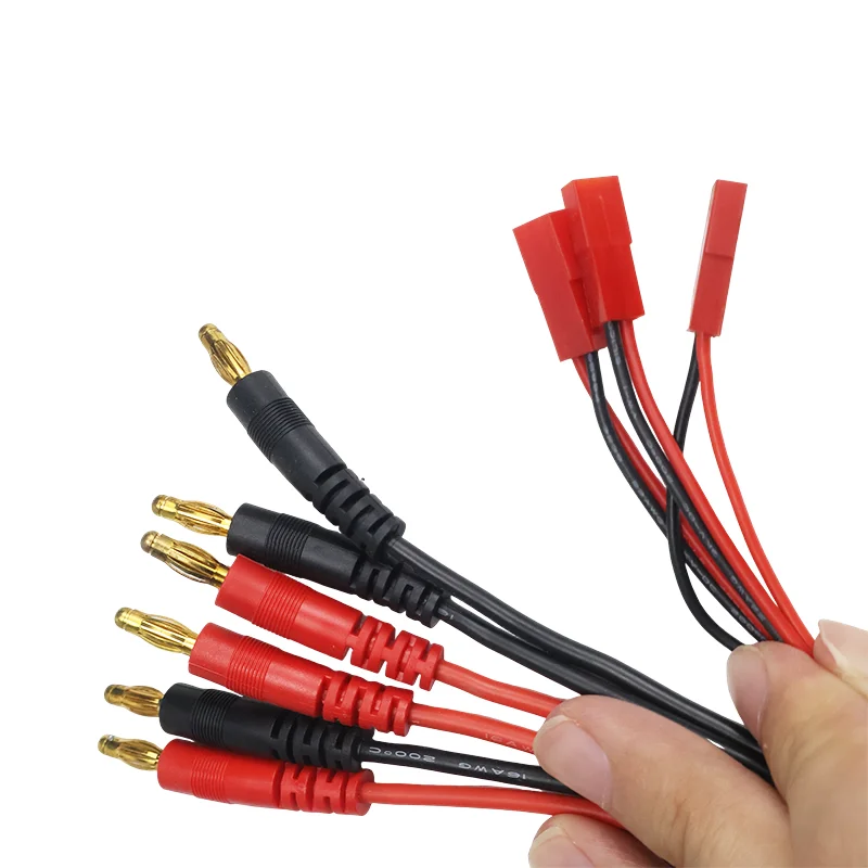 Nowy zestaw 3 szt. złącza JST Big Tamiya na wtyk bananowy 4.0mm z silikonowym kablem 15CM 30CM do akumulatorów RC Lipo, linia ładowania Imax B6, rozszerzenie