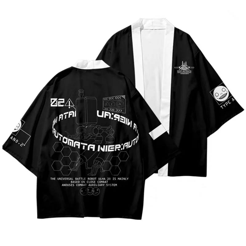 Game NieR Automata Anime Shirt Clothing Traditional Haori Cosplay Kimono Women Men Japanese Asian Streetwear Cardigan Yukata