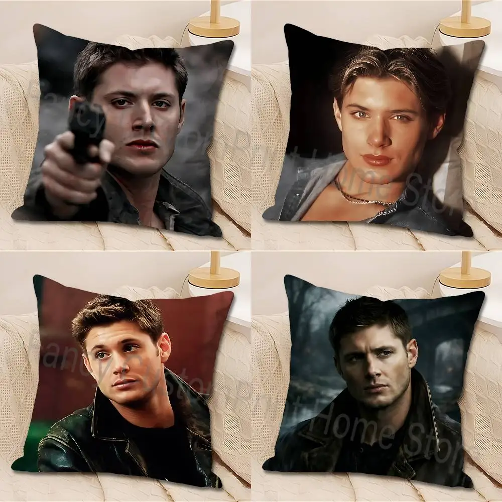 Jensen Ackles D-Dean W-Winchester Celebrity Merchandise All-Match Printed Pillow Case Sofa Car Office Room Decoration Protector