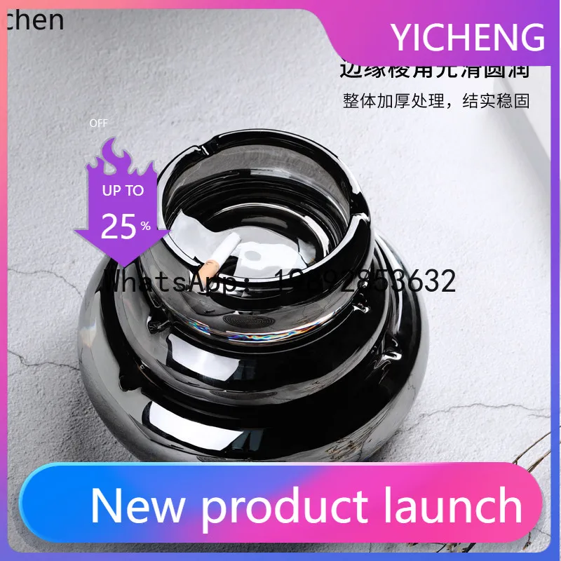 

Кристаллическая стеклянная пепельница для офиса, круглая