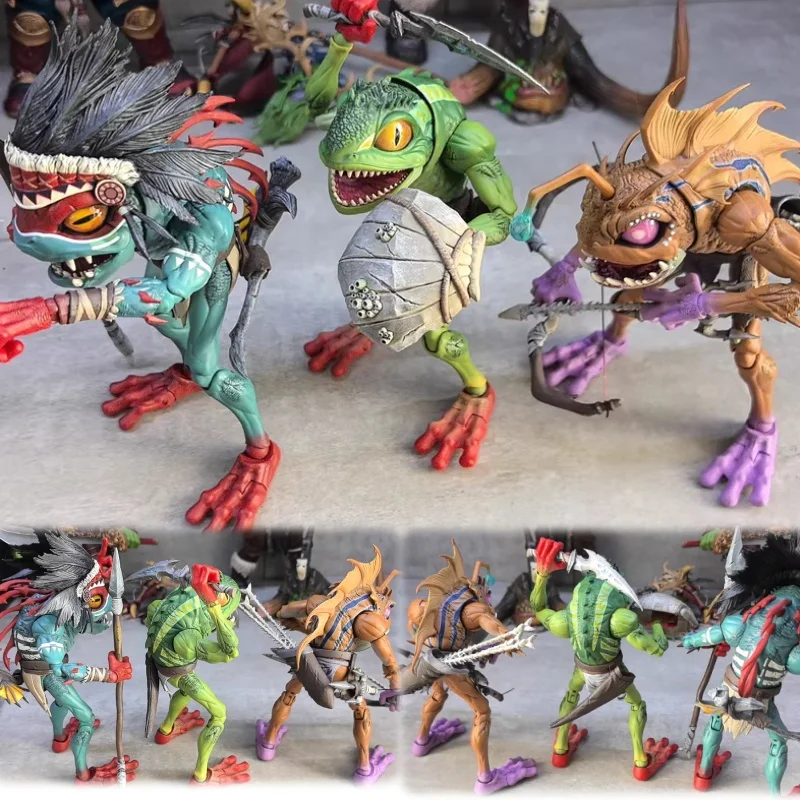 

(IN STOCK)Grey Knight Mithril 1/10 Murloc Tribe Blade TideZZZ Warrior Abyss Archer Wave Chieftain Action Figures