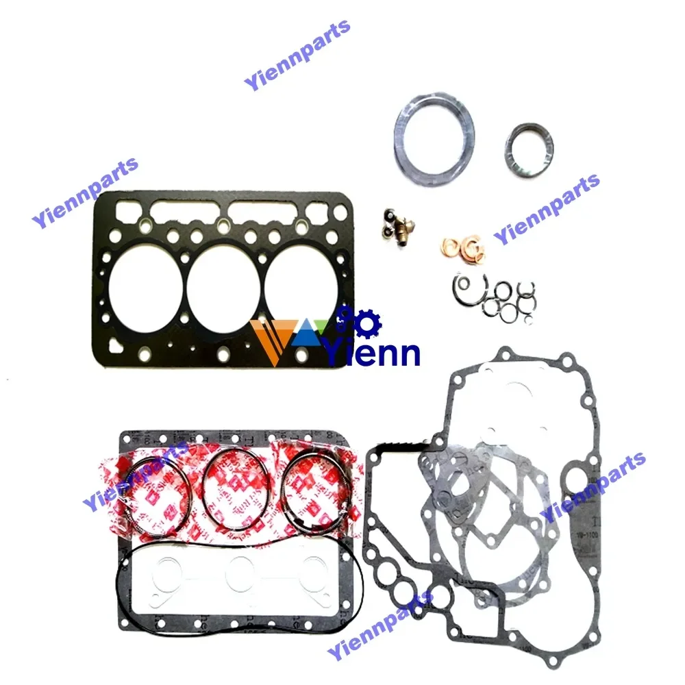 For Kubota D1301 Overhaul Full Gasket Kit With Piston Ring Tractor L295DT L295F L305 Diesel Engine Repair Parts