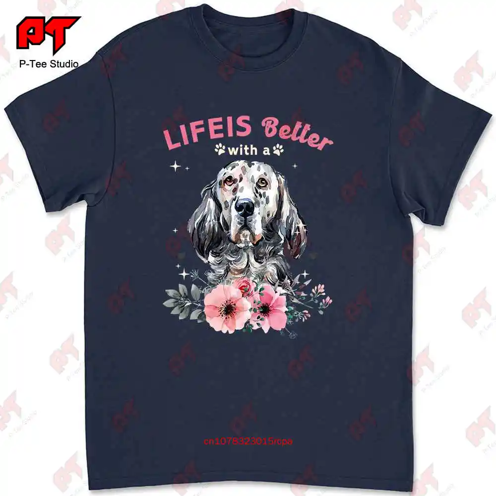 Dog Mom Dad English Setter Gift For Dog Lover Owner Momma T-shirt 4FQ2