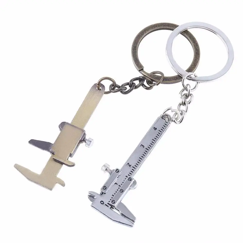 Ruler Scale Keychain 0-4cm Mini Vernier Caliper Gadget Ruler Keyring Measuring Gauge Vernier Caliper Keychain Key Chain