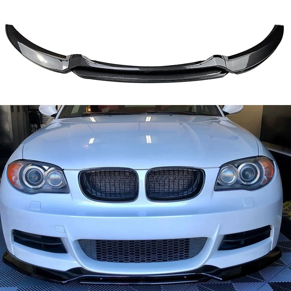 

Передний бампер автомобиля, разделитель губ, диффузор, комплекты кузова, спойлер, защитная крышка, ABS, карбон, черный для BMW 1 серии E82 E88 2008-2013