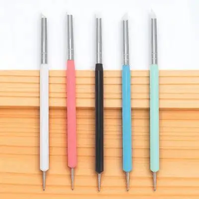 

5pcs Silicone Dotting Needle Pen Nail Art Brush Professional Manicure Tool DIY Gel Nails Set Home Use Salon Grade