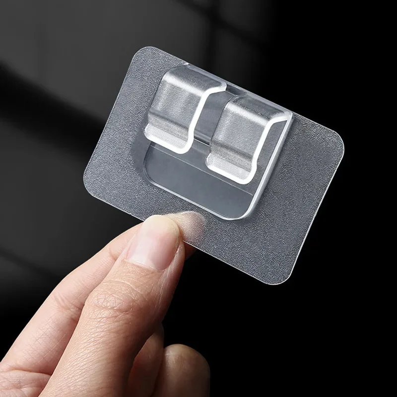 

5PCS Car Foot Pad Fixed Sticker Strong Transparent Non-Marking Double-Sided Adhesive Patch Tail Box Pad Buckle
