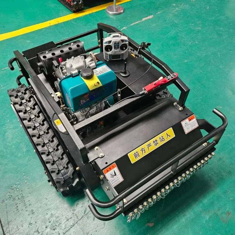 Crawler Remote Lawn Mower Wireless RC Grass Trimmer Anti-slip Track For Community Green Belt Park Farm Weeding