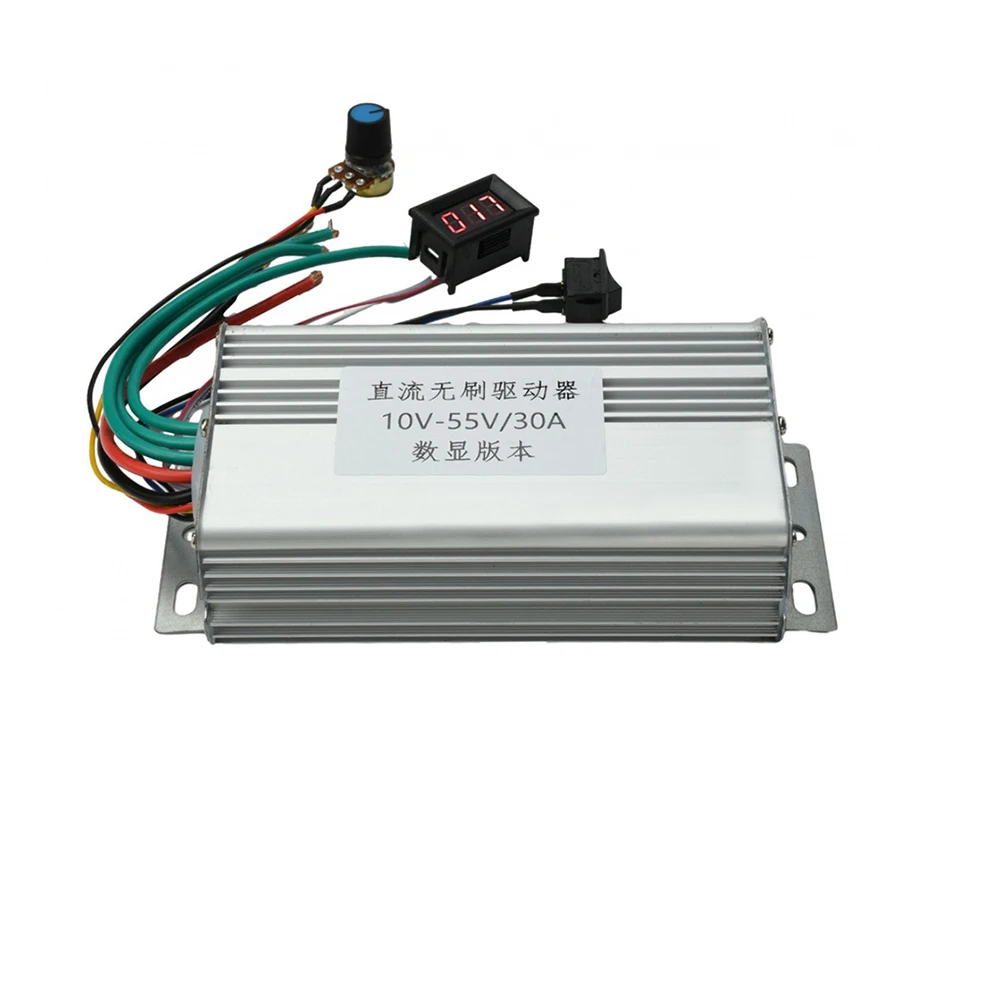 

Digital Display Motor Speed Governor 30A DC10-55V Brushless Motor Speed Regulator Forward and Reverse Controller No Hall