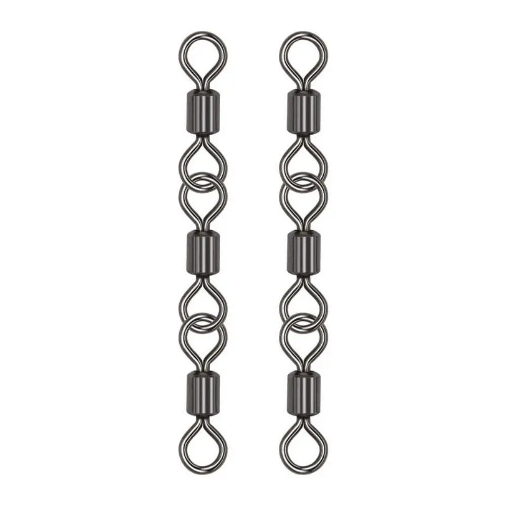 

10PCS Connect Ring Fishing Rolling Swivel Flexible Rotation 8-Shape Swivel Rolling Connector Strong Tensile Force Durable