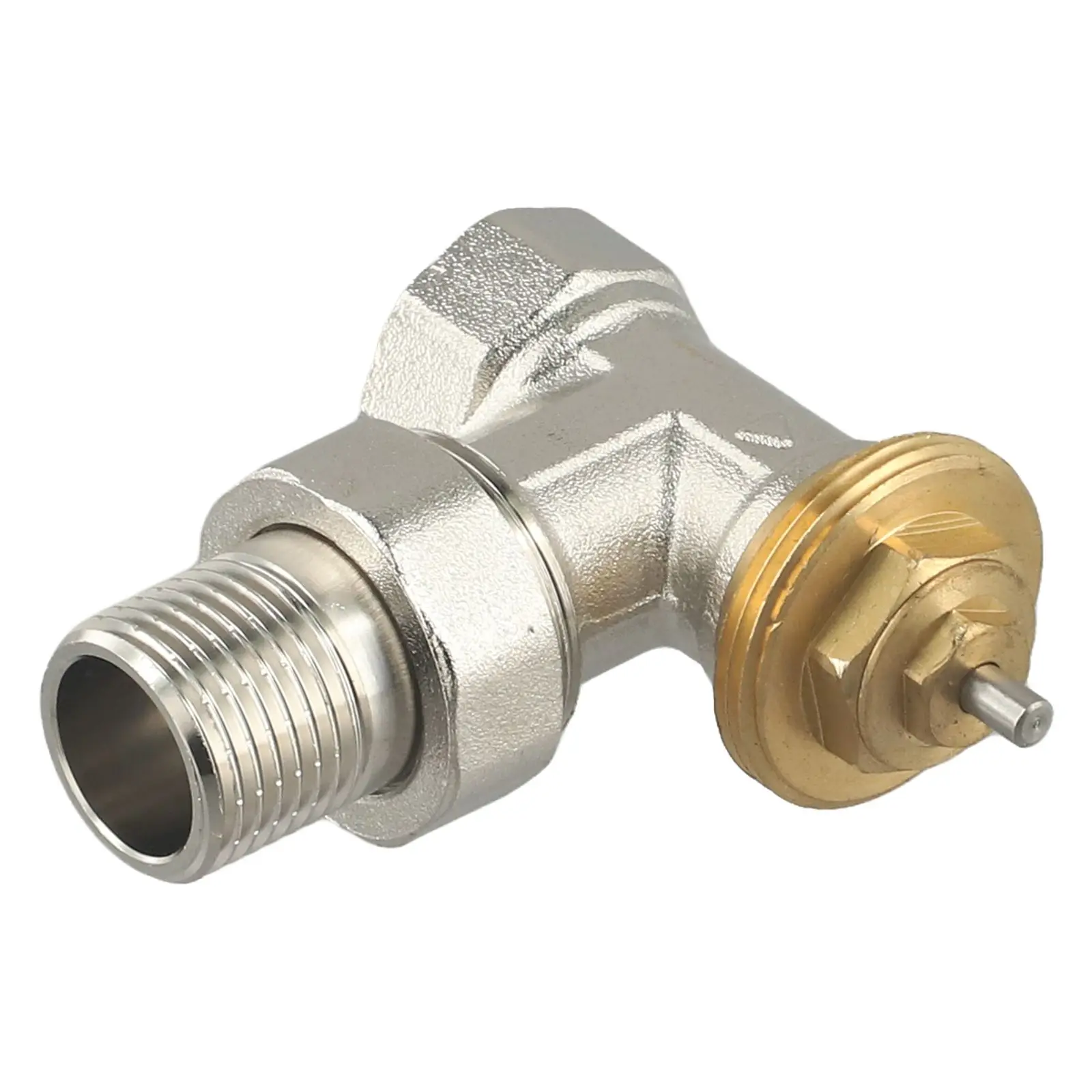 DN15 Thermostatic Valve Brass Angle Thermostatic Valve Ambient Temperature Sensing Brass Construction Energy-saving