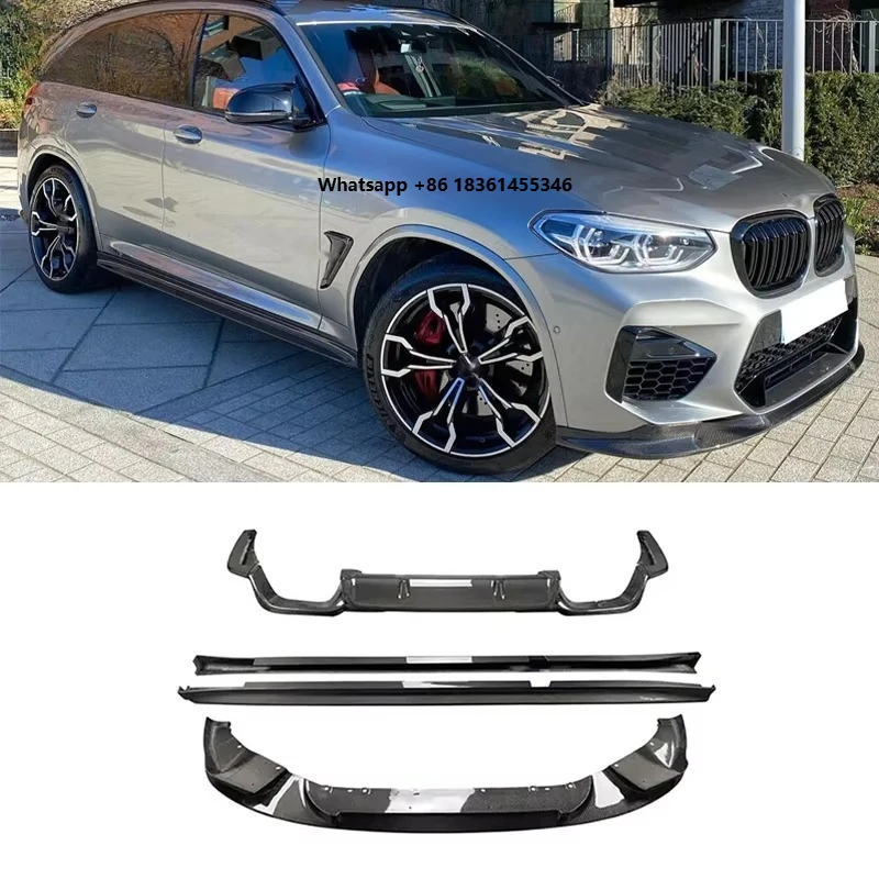 

For X3M F97 Carbon Fiber 3D Style Body Kits Front Bumper Front Lip Side Skirt Rear Diffuser 2020+
