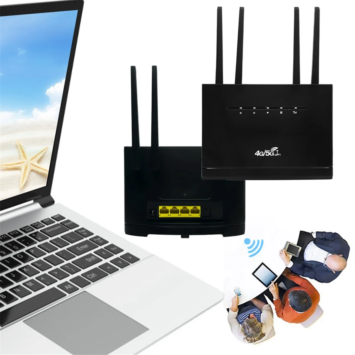 

А48Т! WR710 Беспроводной маршрутизатор 300 Мбит/с 4G LTE WIFI Маршрутизатор-модем 4 внешних антенны RJ45 WAN LAN со слотом для SIM-карты-вилка европейского стандарта
