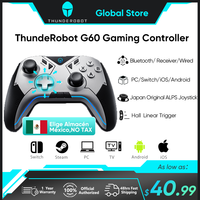 THUNDEROBOT G60 Wireless Gamepad Gaming Controller Hall Effect ALPS Joystick Controle Buletooth For Nintendo Switch PC Steam iOS